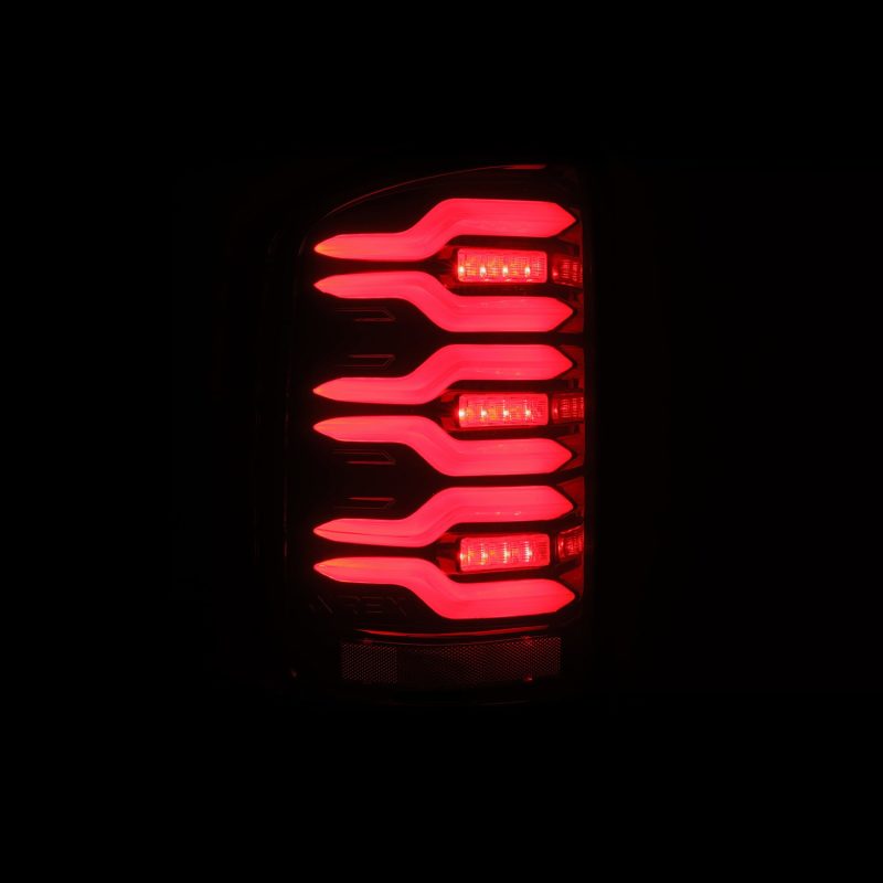 AlphaRex 14-18 GMC Sierra 1500/2500HD/3500HD LUXX-Series LED Tail Lights Blk/Red w/Actv Lgt Seq. Sig thumbnail 5