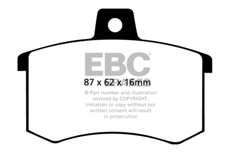 EBC 91-95 Alfa Romeo 164 2.0 Turbo Redstuff Rear Brake Pads thumbnail 4