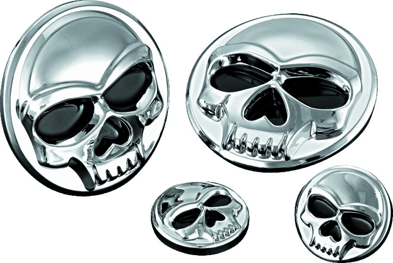 Kuryakyn Zombie Medallions 1492 Medallions, Skull, Steel, Chrome, Each thumbnail 2