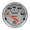 Autometer Marine Chrome Ultra-Lite 2-1/16in 80PSI Electric Oil Pressure Gauge thumbnail 5