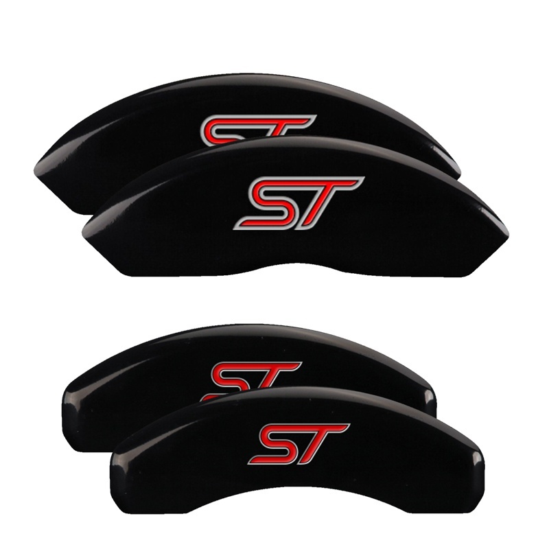 MGP 4 Caliper Covers Engraved Front & Rear No bolts/ST Black finish silver ch thumbnail 5
