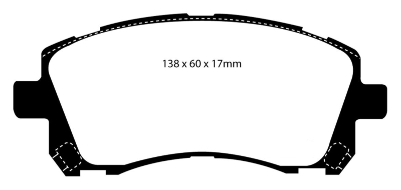 EBC 01-02 Subaru Impreza 2.0 Turbo WRX Bluestuff Front Brake Pads thumbnail 2