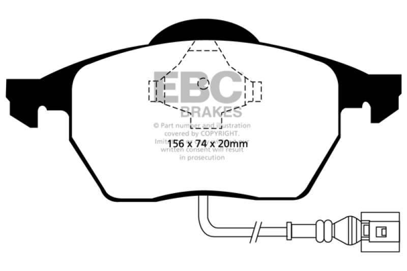 EBC 99-06 Audi TT 1.8 Turbo Redstuff Front Brake Pads thumbnail 4