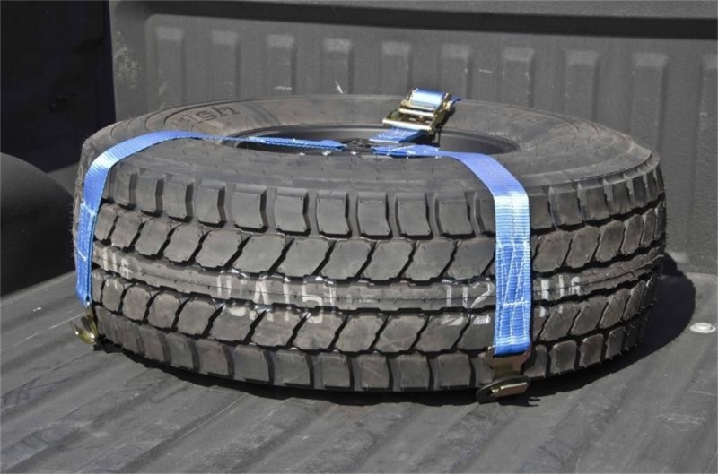 N-Fab Bed Mounted Rapid Tire Strap Universal - Gloss Black - Black Strap thumbnail 2