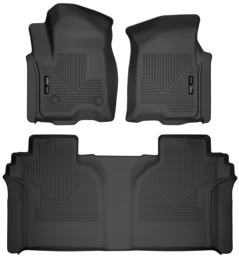 Husky Liners 19-23 Chevrolet Silverado 1500 Crew Cab WeatherBeater Blk Front & 2nd Seat Floor Liners thumbnail 2