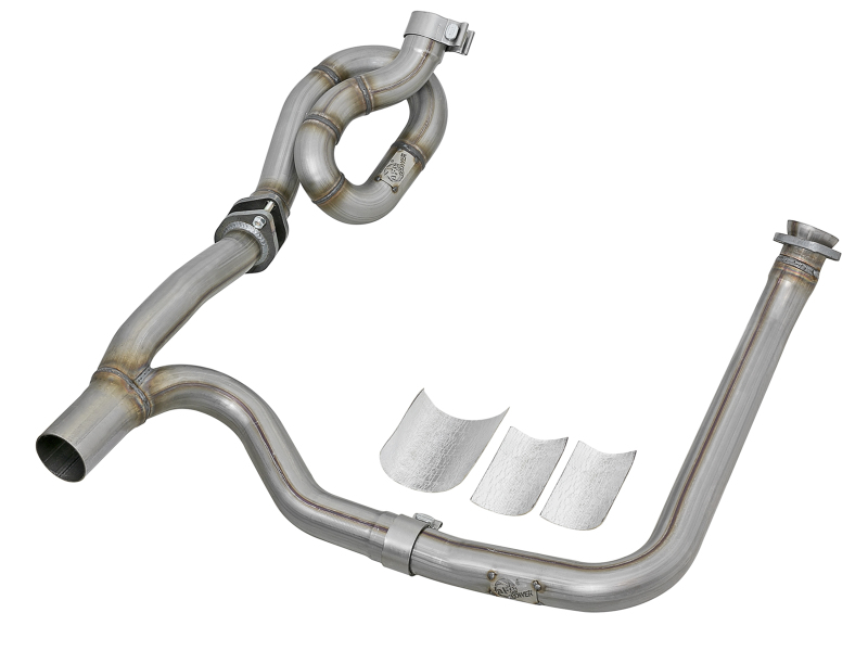 aFe POWER Twisted Steel Y-Pipe w/ Loop Relocation Pipe 12-18 Jeep Wrangler (JK) V6 3.6L thumbnail 2