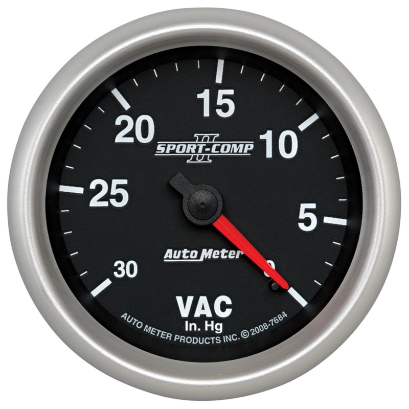 AutoMeter Gauge Vacuum 2-5/8in. 30Inhg Mechanical Sport-Comp II thumbnail 5