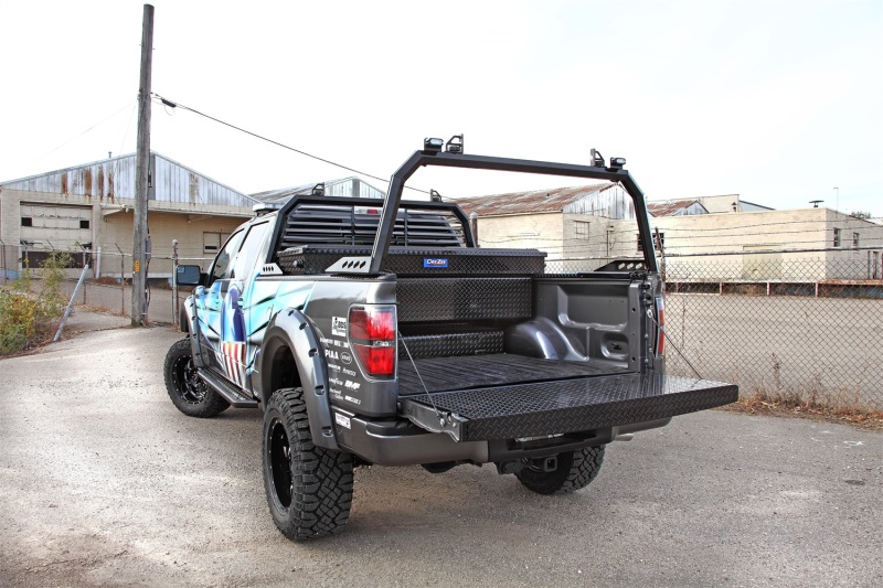Deezee 14-19 Chevrolet Silverado Tailgate Protector Full Black-Tread thumbnail 5