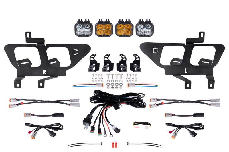 Diode Dynamics 21-22 Ford F-150 SS3 LED Fog Pocket Kit - Yellow Max