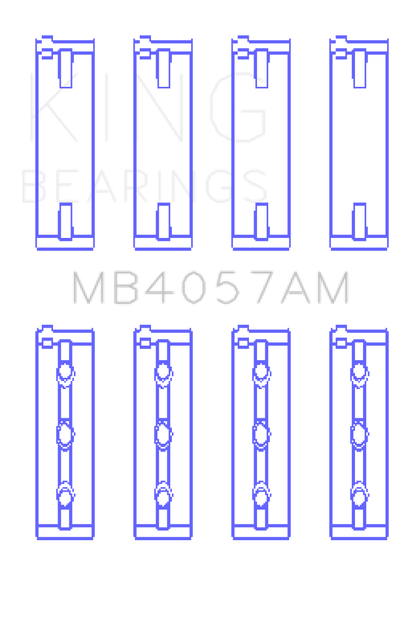 King Engine Bearings Honda C27A4 2.7L (Size STD) Main Bearing Set thumbnail 2