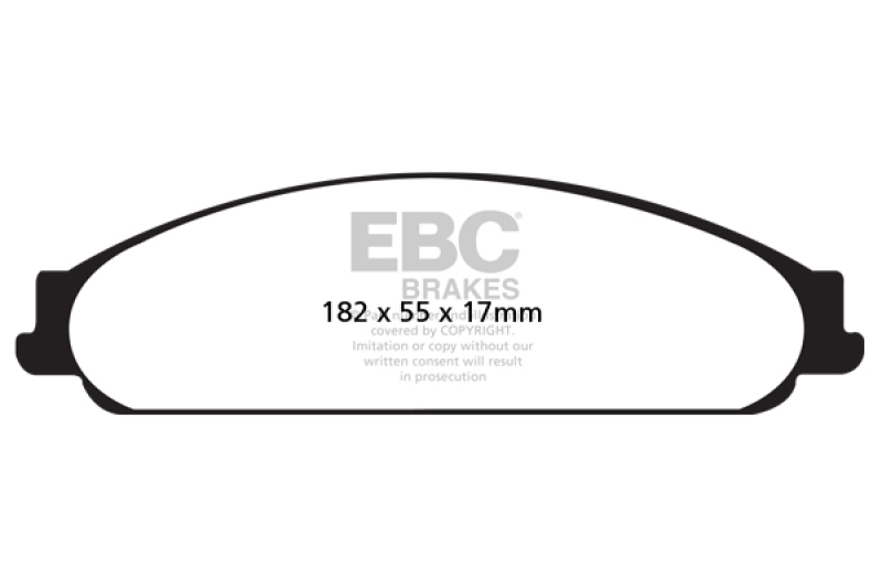 EBC 04-07 Ford Five Hundred 3.0 Greenstuff Front Brake Pads thumbnail 2