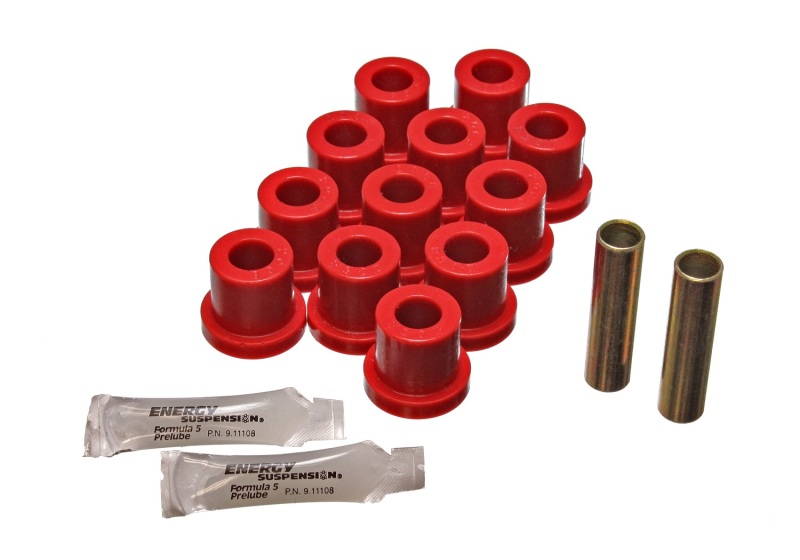 Energy Suspension 55 Chevy Bel Air Red Rear Leaf Spring Bushing Set thumbnail 5