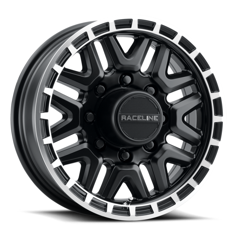Raceline 953BM Krank 15x5in / 5x114.3 BP / 0mm Offset / 3.19mm Bore - Black & Machined Wheel thumbnail 7