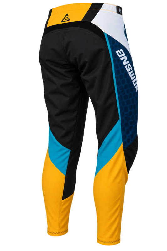 Answer Syncron Raceday Pants Yellow/Navy/Cyan/White Youth Size 20 (550687)