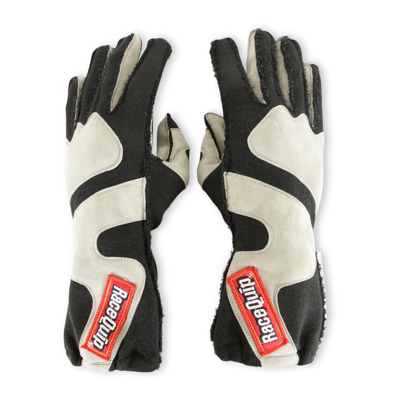 RaceQuip SFI-5 Gray/Black Large Outseam w/ Closure Glove thumbnail 2
