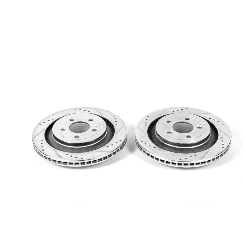 Power Stop 15-19 Ford Mustang Rear Evolution Drilled & Slotted Rotors - Pair thumbnail 2