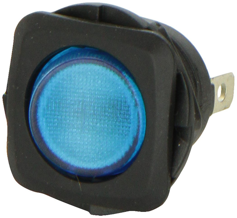 Switch Rocker SPST INC Blue