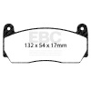 EBC Racing 12-19 BMW 3-Series (F30/F31/F34) Apollo-4 Caliper Yellowstuff Racing Brake Pad thumbnail 5