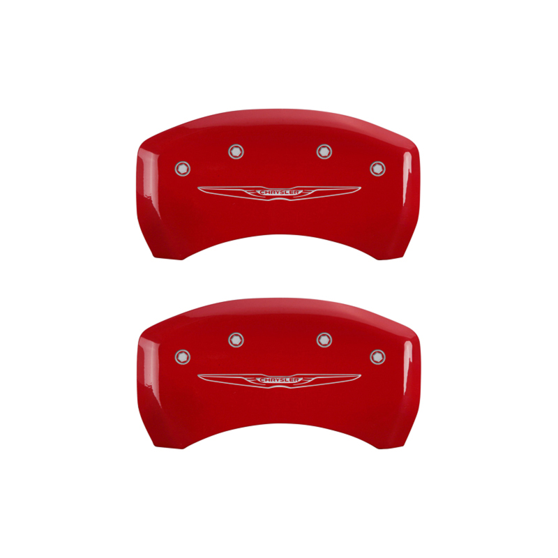 MGP 4 Caliper Covers Engraved Front & Rear Style 2/Chrysler Wing Yellow finish black ch thumbnail 9