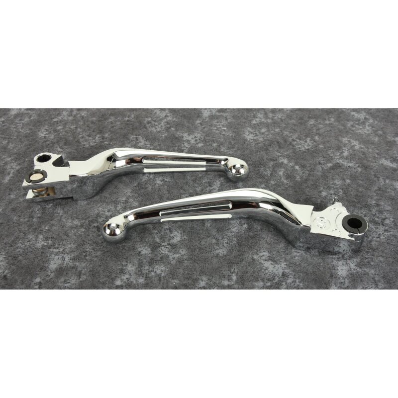 Bikers Choice 96-16 BigTwin 96-03 XL Chrome Slotted Lever Set Cable Clutch Only thumbnail 2