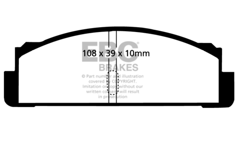 EBC 68-83 Fiat 124 1.6 Greenstuff Rear Brake Pads thumbnail 4