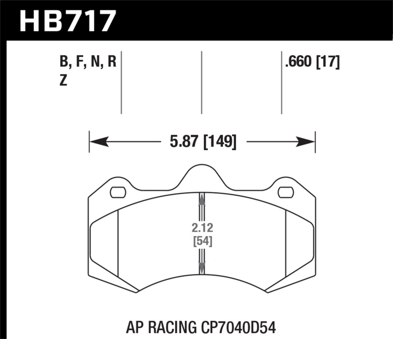 Hawk AP Racing CP7040D54 HPS 5.0 Brake Pads thumbnail 3