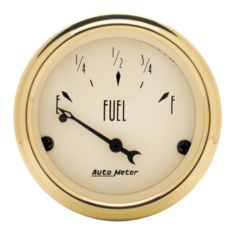 AutoMeter Gauge Fuel Level 2-1/16in. 0 Ohm(e) to 90 Ohm(f) Elec Golden Oldies thumbnail 4
