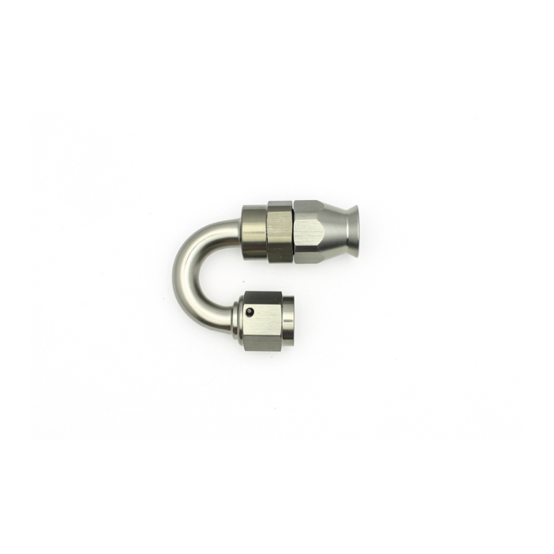 DeatschWerks 6AN Female Swivel 180-Degree Hose End PTFE (Incl Olive Insert) - Anodized Matte Black thumbnail 6