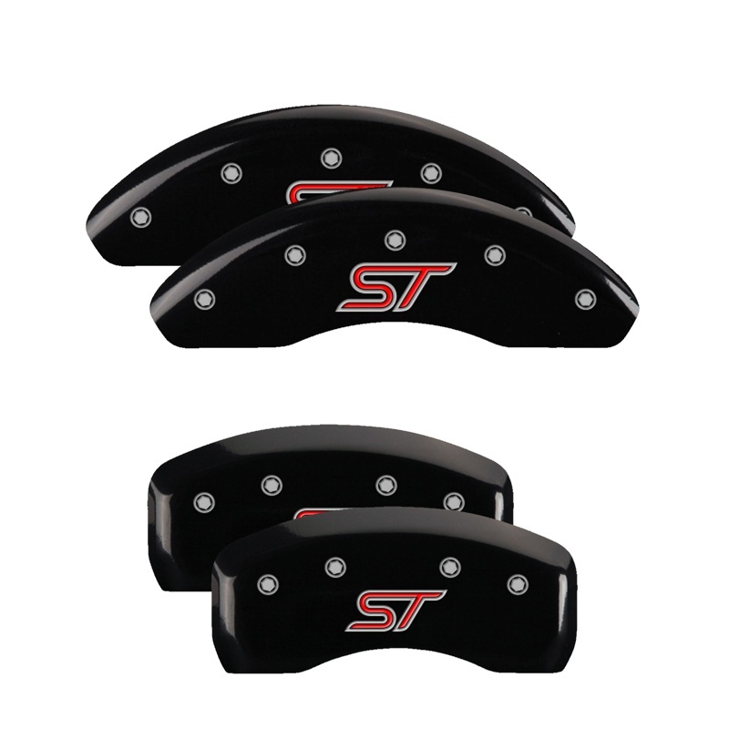 MGP 4 Caliper Covers Engraved Front & Rear Oval logo/Ford Black finish silver ch thumbnail 6