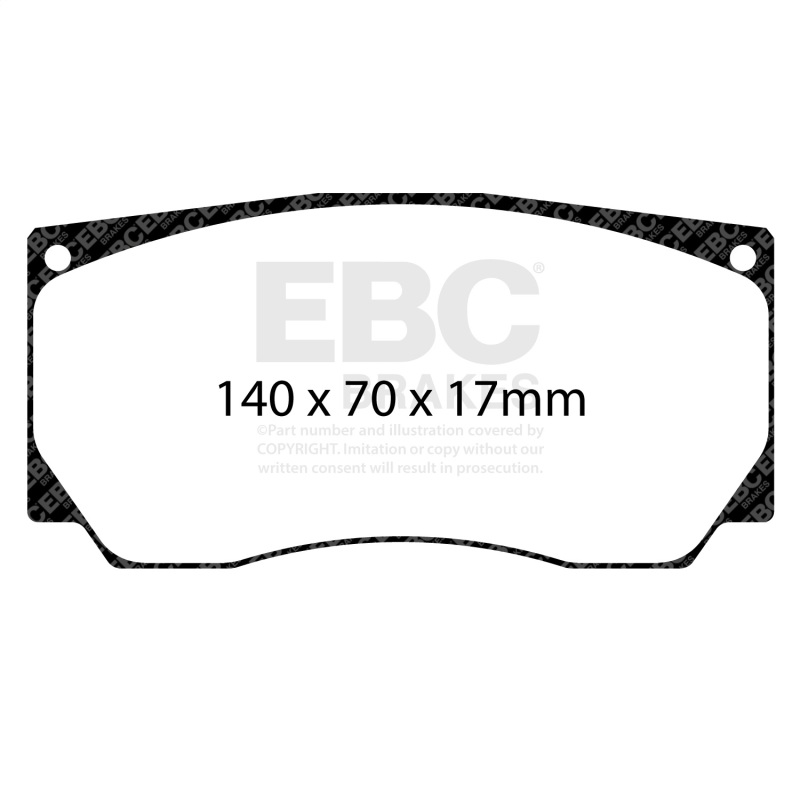 EBC Racing Alcon TPCCAR20 (4420) D61 SR-11 Sintered Race Brake Pads