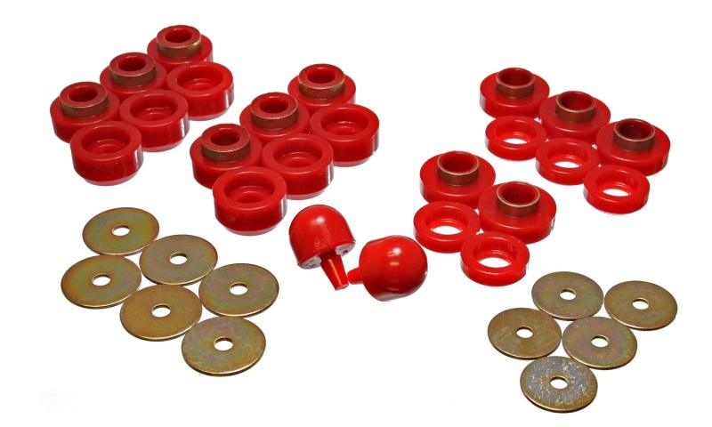 Energy Suspension 97-06 Jeep Wrangler YJ & TJ Red Body(cab) Mount Set thumbnail 5