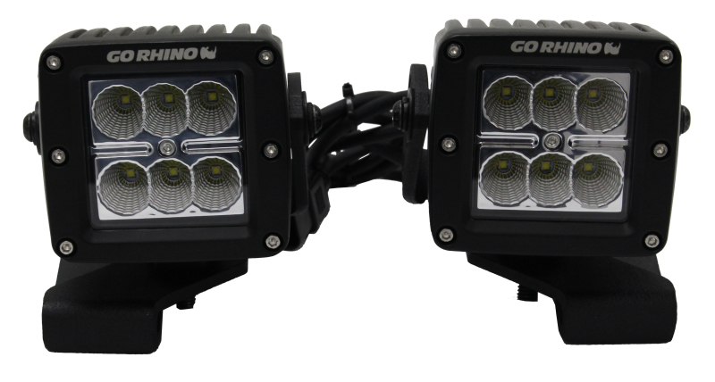 Go Rhino 18-20 Jeep Wrangler JL/JLU/Gladiator JT Light Mount - 3in Cube thumbnail 4