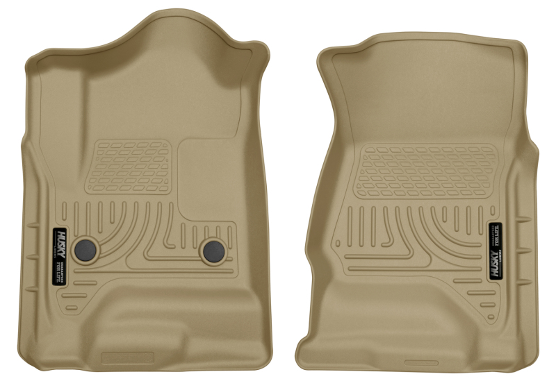 Husky Liners 14 Chevrolet Silverado 1500/GMC Sierra 1500 WeatherBeater Tan Front Floor Liners thumbnail 6