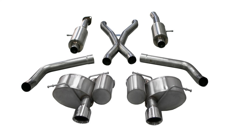 Corsa 2012-2013 Jeep Grand Cherokee 6.4L V8 Polished Sport Cat-Back Exhaust thumbnail 3