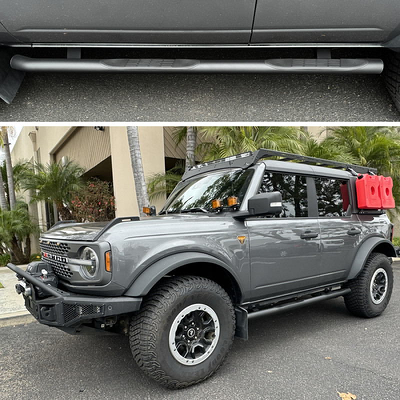 Go Rhino 21-26 Ford Bronco (4dr) 4000 Series Side Steps - Cab Length - Tex. Blk thumbnail 8
