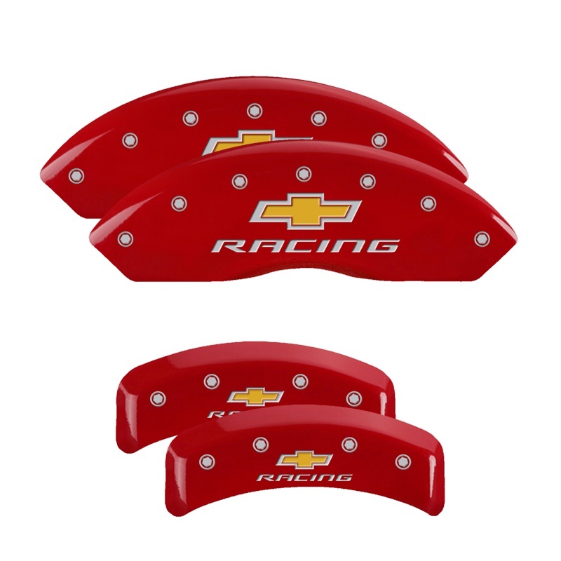 MGP 4 Caliper Covers Engraved Front & Rear Bowtie Yellow finish black ch thumbnail 6