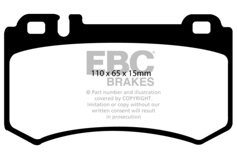 EBC 08+ Mercedes-Benz CLK63 AMG (BLACK) 6.2 Bluestuff Rear Brake Pads thumbnail 4