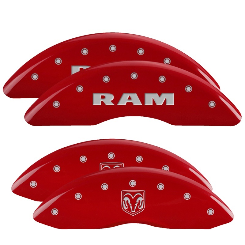 MGP 4 Caliper Covers Engraved Front & Rear MGP Red finish silver ch thumbnail 7