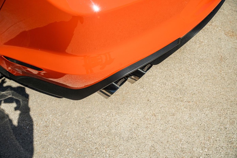 Corsa 20-22 Ford Mustang GT500 3.0in Dual Rear Exit Catback w/ Twin 5.0in Polish Slash Cut Pro Tips thumbnail 3