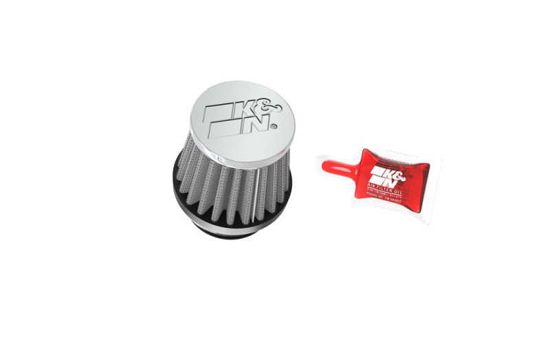 K&N Universal Chrome Filter 1 3/8 inch FLG / 2 1/2 inch Base / 2 inch Top / 2 1/4 inch Height thumbnail 8
