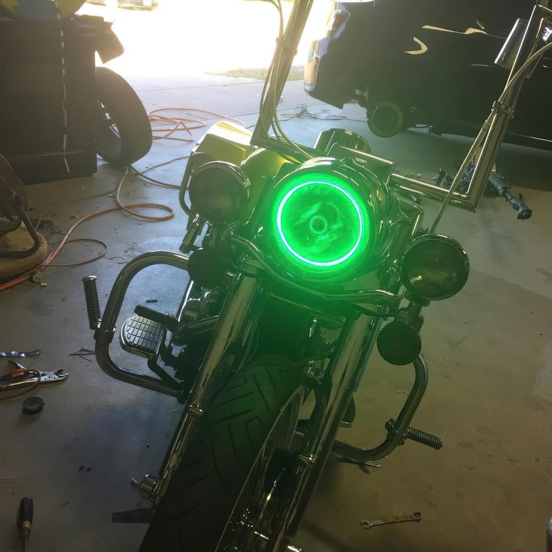 Oracle Pre-Installed Lights 7 IN. Sealed Beam - Green Halo