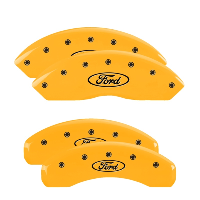 MGP 4 Caliper Covers Engraved Front & Rear MGP Yellow finish black ch thumbnail 7