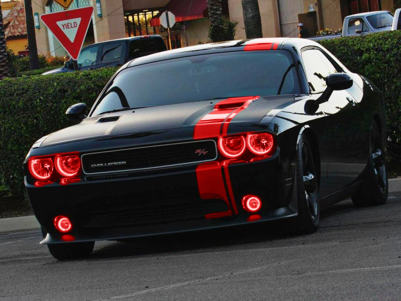 Oracle Dodge Challenger 08-14 LED Waterproof Halo Kit - Red thumbnail 7
