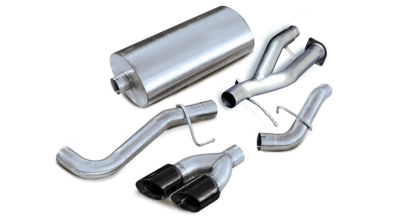 Corsa 2002-2006 Cat-Back Exhaust w/Black Twin 4in Tips 02-06 Cadillac Escalade 6.0L V8 thumbnail 4