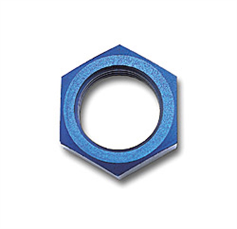 Russell Performance -6 AN Bulkhead Nuts 9/16in -18 Thread Size (Blue) thumbnail 6