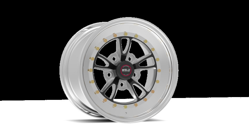 Weld Full Throttle 15x8 / 5x4.5 BP / 3.5in. BS Black Wheel - Polished Non Beadlock