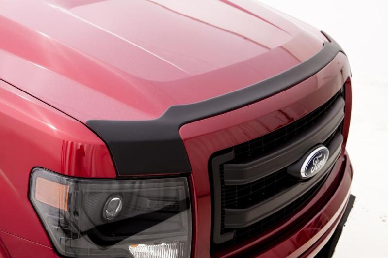 AVS 07-14 Toyota FJ Cruiser (Grille Fascia Mount) Aeroskin Low Profile Hood Shield - Matte Black thumbnail 2