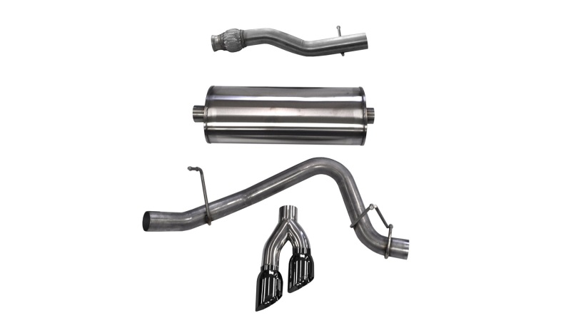 Corsa 2015-2020 GMC Yukon XL 1500 5.3L V8 3in Cat-Back Single Side Exit Twin 4in Black Tips thumbnail 2