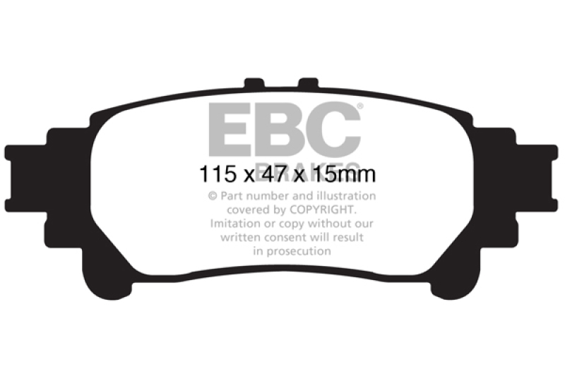 EBC ED91663 EBC 01-05 Chevrolet Silverado 3500 (2WD) Extra Duty Rear Brake Pads