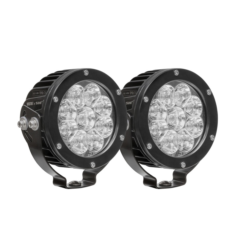 Westin Axis LED Auxiliary Light 4.75 inch Round Flood w/3W Osram (Set of 2) - Black thumbnail 3